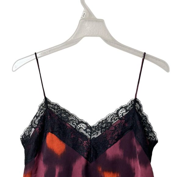 Zara Y2K Lace Trim Slip Dress Small Spaghetti Strap  Animal Print Cami Lined - Picture 11 of 12